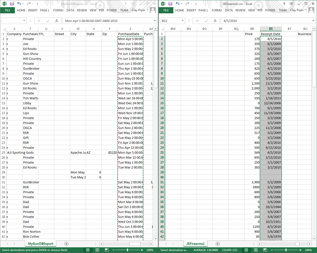 re-format receipt date