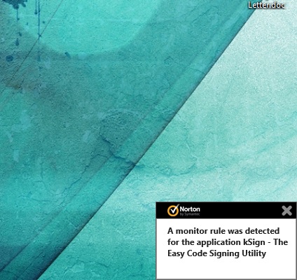 Norton Firewall Monitor Rule Detected