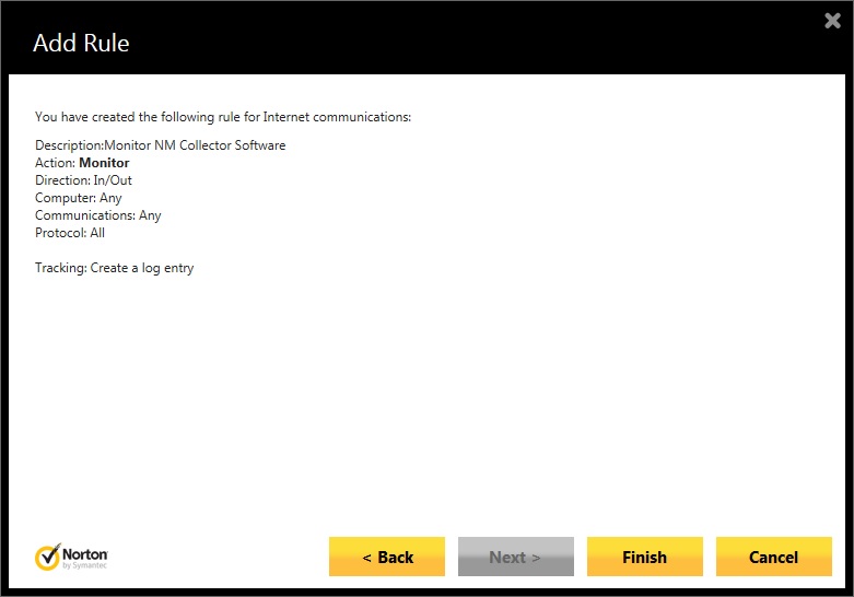 Norton Firewall Summary